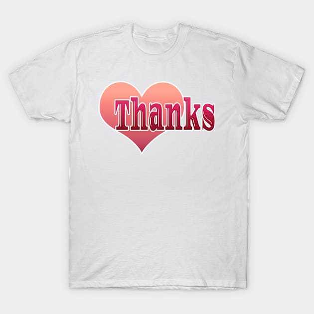 Lovely Thanks T-Shirt by Creative Has